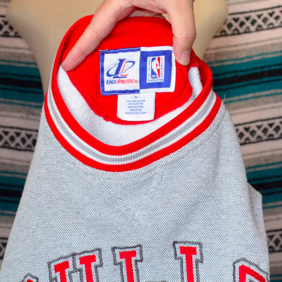 90s Chicago Bulls Sweatshirt Logo Athletic X-Large - Picture 5 of 5